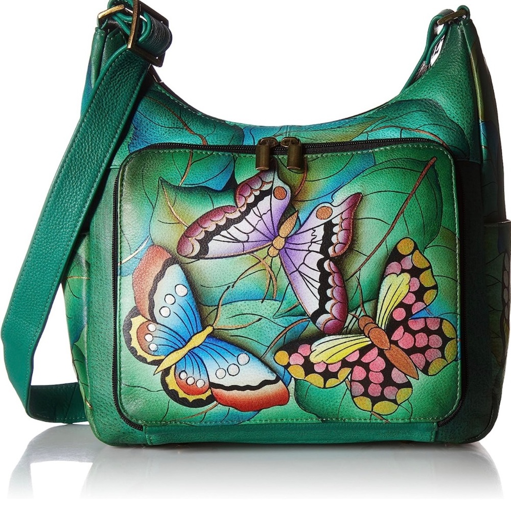 Anuschka Women's Genuine Leather Large Hobo Handbag -FREE SHIPPING